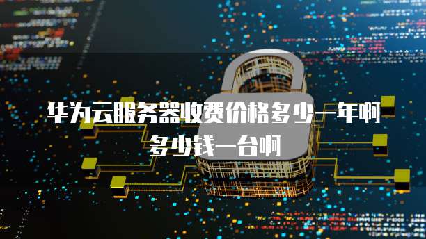 华为云服务器收费价格多少一年啊多少钱一台啊