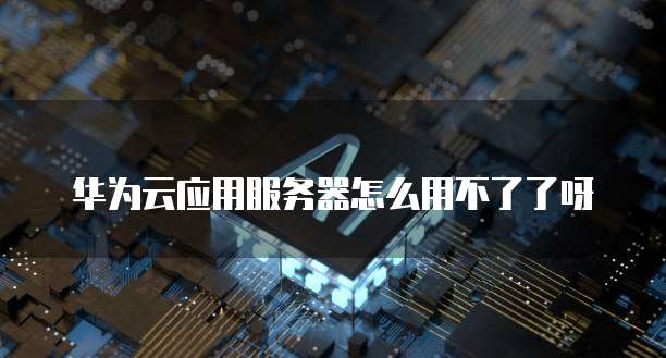 华为云应用服务器怎么用不了了呀