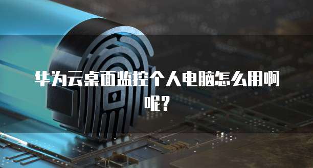 华为云桌面监控个人电脑怎么用啊呢?
