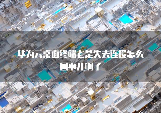 华为云桌面终端老是失去连接怎么回事儿啊了