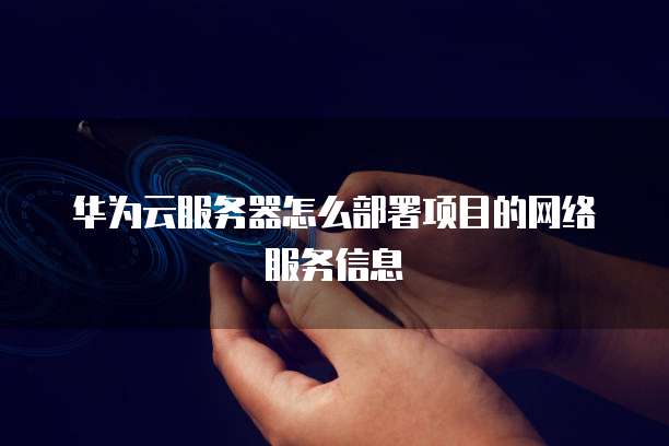 华为云服务器怎么部署项目的网络服务信息