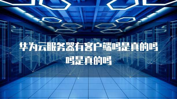 华为云服务器有客户端吗是真的吗吗是真的吗