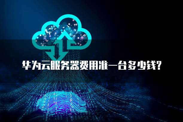华为云服务器费用准一台多少钱?