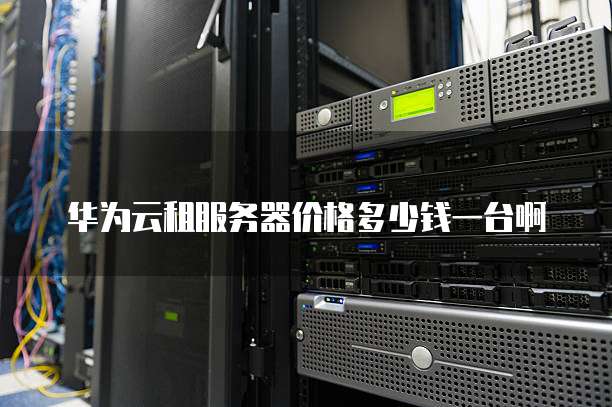 华为云租服务器价格多少钱一台啊