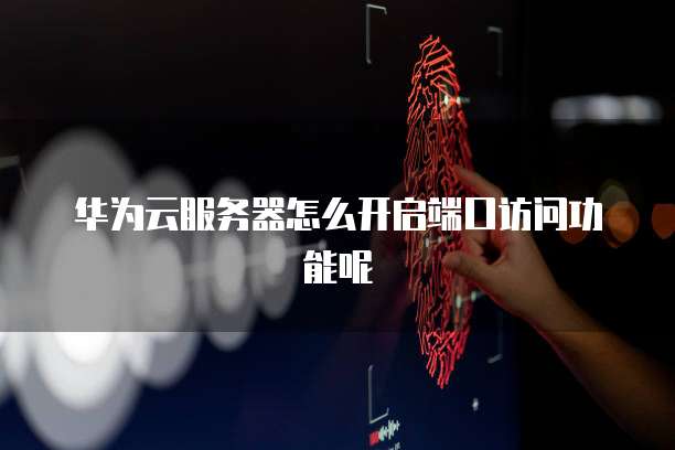 华为云服务器怎么开启端口访问功能呢
