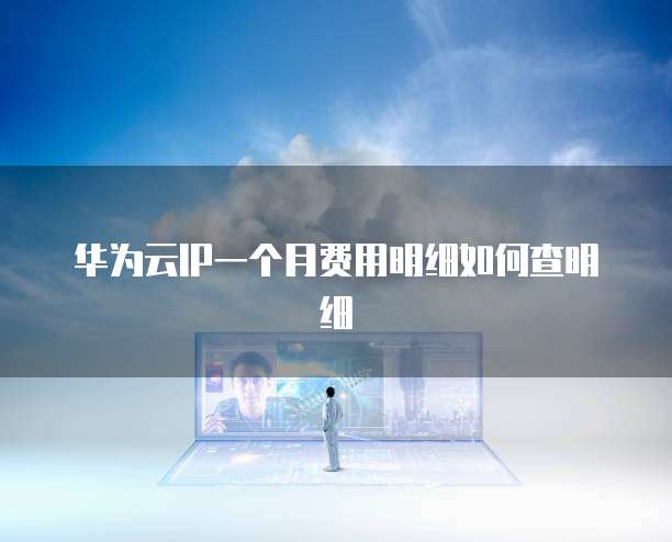 华为云IP一个月费用明细如何查明细