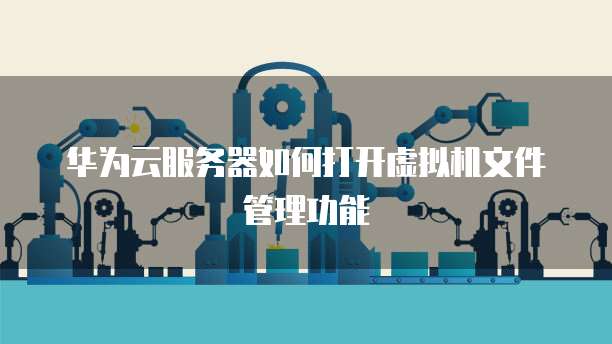华为云服务器如何打开虚拟机文件管理功能