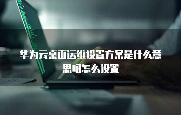 华为云桌面运维设置方案是什么意思呀怎么设置