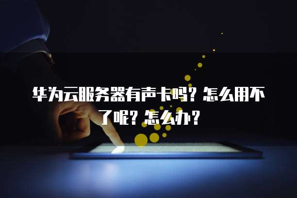 华为云服务器有声卡吗?怎么用不了呢?怎么办?