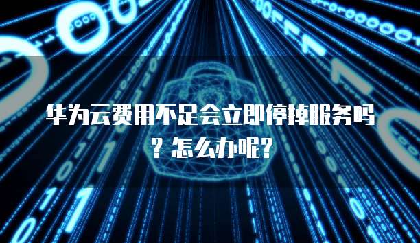 华为云费用不足会立即停掉服务吗？怎么办呢？