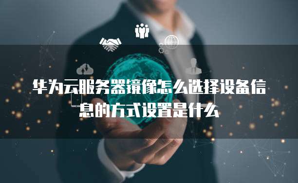 华为云服务器镜像怎么选择设备信息的方式设置是什么