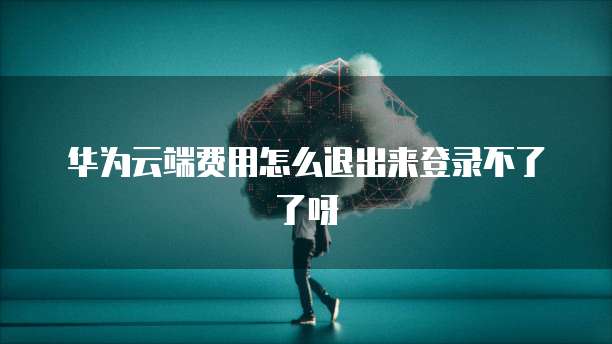 华为云端费用怎么退出来登录不了了呀