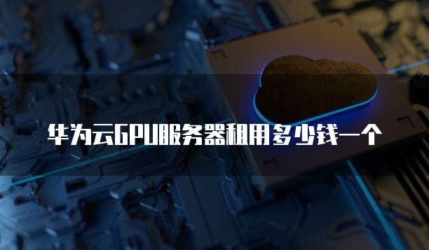 华为云GPU服务器租用多少钱一个