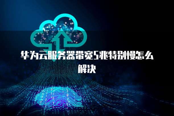 华为云服务器带宽5兆特别慢怎么解决