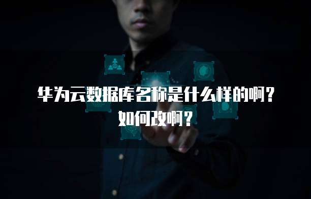 华为云数据库名称是什么样的啊?如何改啊?