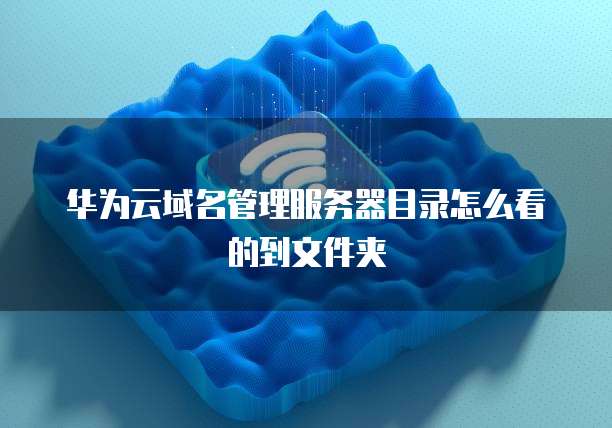 华为云域名管理服务器目录怎么看的到文件夹
