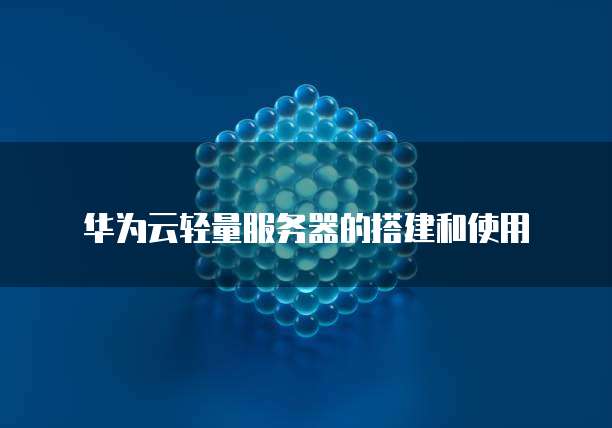 华为云轻量服务器的搭建和使用