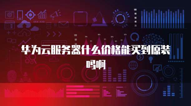 华为云服务器什么价格能买到原装吗啊