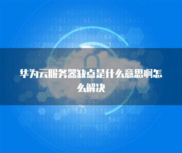 华为云服务器缺点是什么意思啊怎么解决