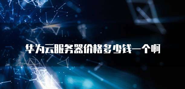华为云服务器价格多少钱一个啊