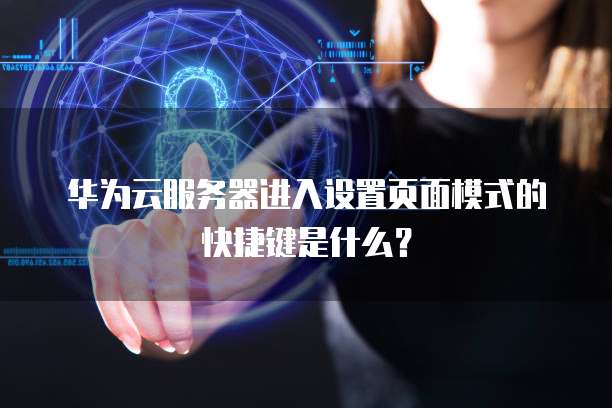 华为云服务器进入设置页面模式的快捷键是什么?