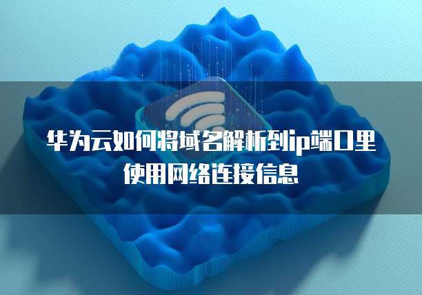 华为云如何将域名解析到ip端口里使用网络连接信息