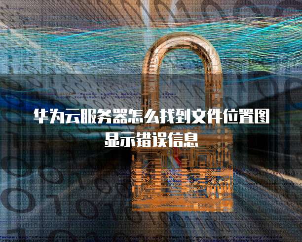 华为云服务器怎么找到文件位置图显示错误信息