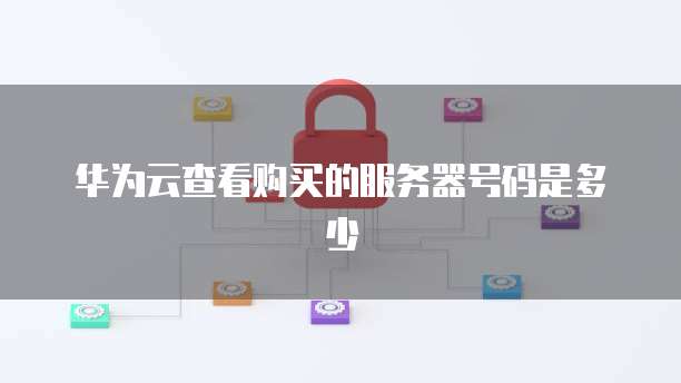 华为云查看购买的服务器号码是多少