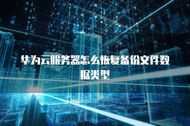 华为云服务器怎么恢复备份文件数据类型