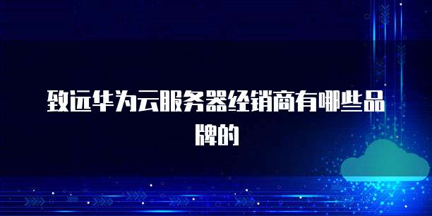 致远华为云服务器经销商有哪些品牌的