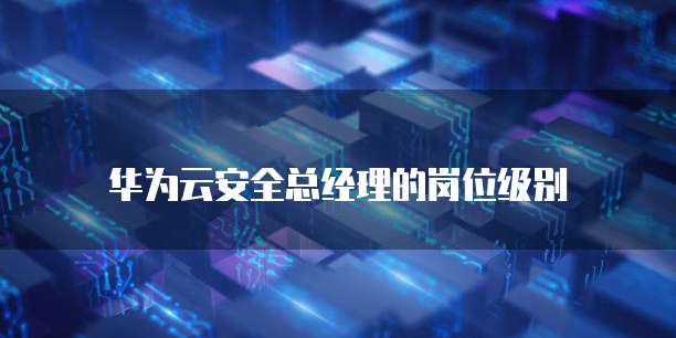 华为云安全总经理的岗位级别