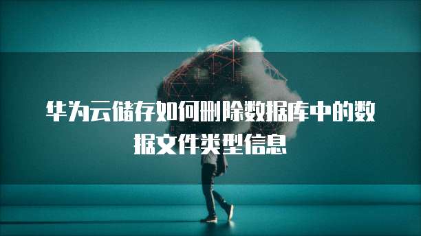 华为云储存如何删除数据库中的数据文件类型信息
