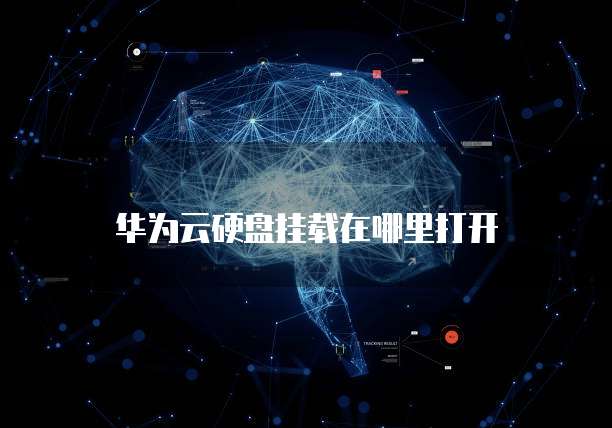 华为云硬盘挂载在哪里打开