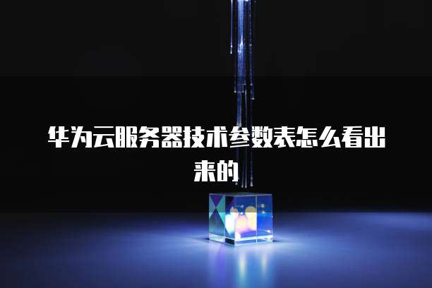 华为云服务器技术参数表怎么看出来的