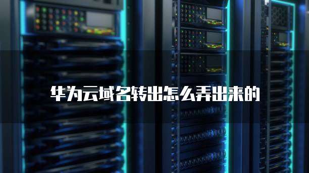 华为云域名转出怎么弄出来的