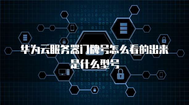 华为云服务器门牌号怎么看的出来是什么型号