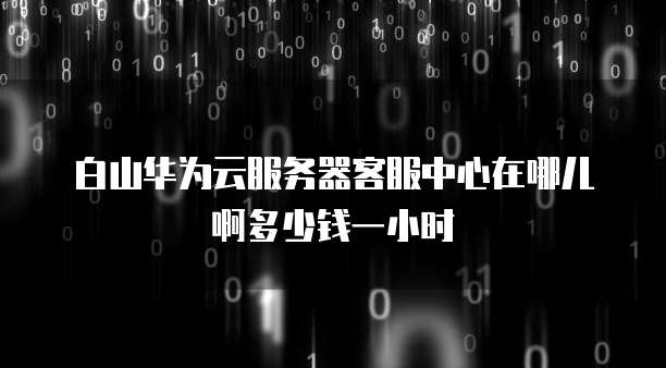 白山华为云服务器客服中心在哪儿啊多少钱一小时