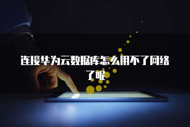 连接华为云数据库怎么用不了网络了呢
