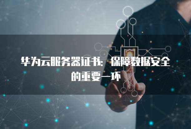 华为云服务器证书:保障数据安全的重要一环
