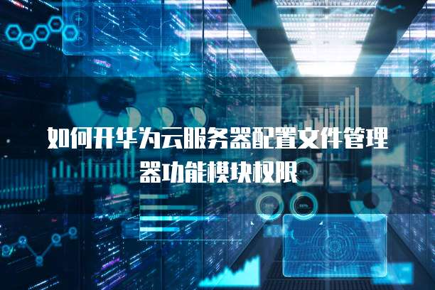 如何开华为云服务器配置文件管理器功能模块权限