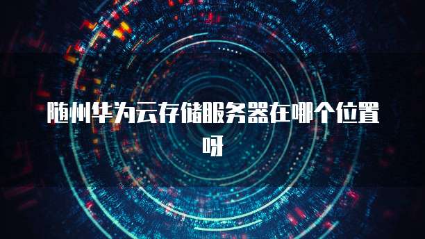随州华为云存储服务器在哪个位置呀