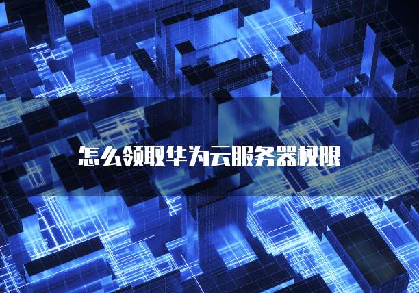 怎么领取华为云服务器权限