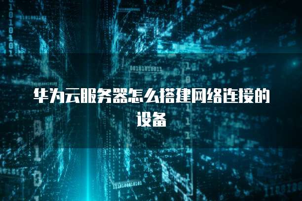 华为云服务器怎么搭建网络连接的设备
