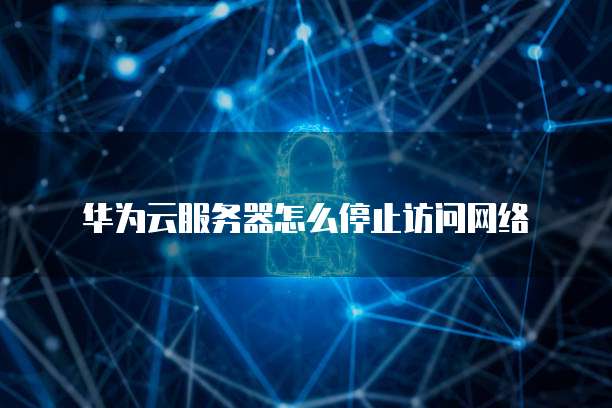 华为云服务器怎么停止访问网络