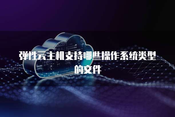弹性云主机支持哪些操作系统类型的文件