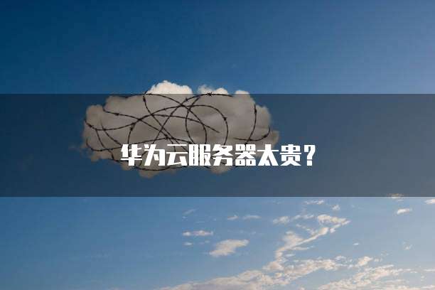 华为云服务器太贵?