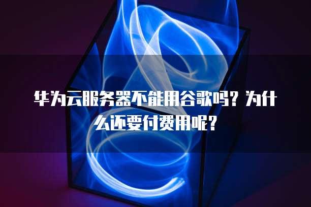 华为云服务器不能用谷歌吗？为什么还要付费用呢？