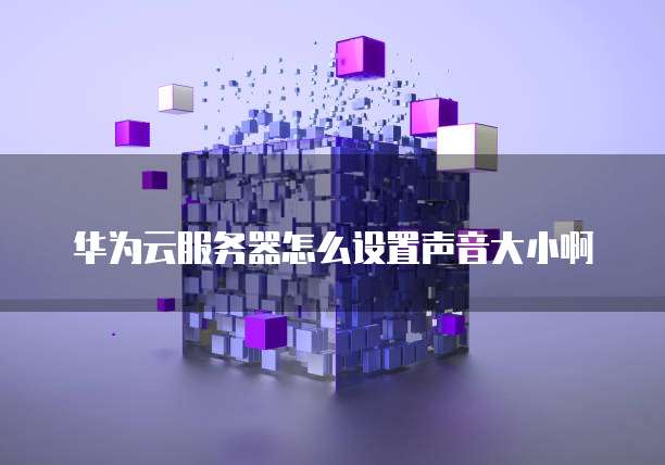 华为云服务器怎么设置声音大小啊