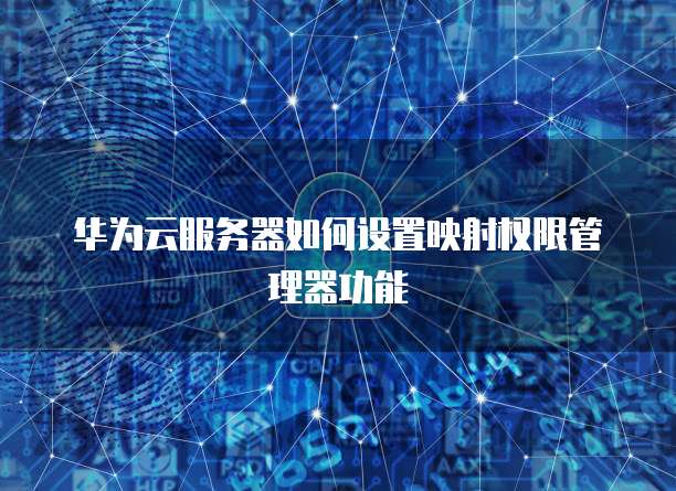 华为云服务器如何设置映射权限管理器功能