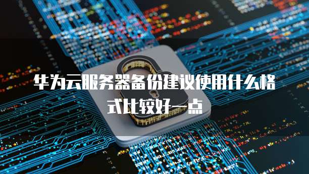 华为云服务器备份建议使用什么格式比较好一点